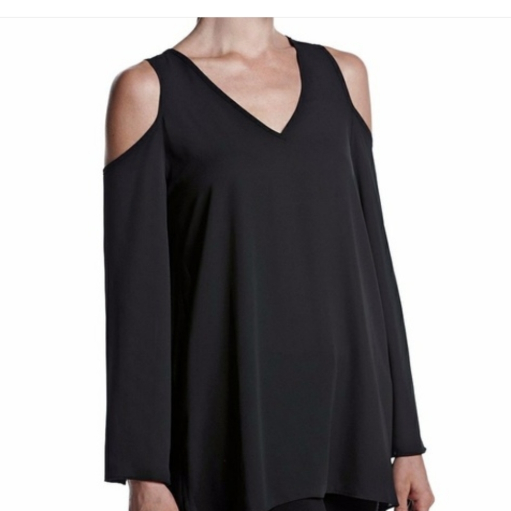 Philosophy Witchy Boho Black Cold Shoulder Long Sleeve Blouse XS
